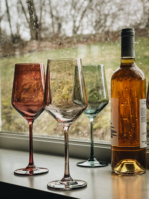 Multicolor Wine Glasses Set of 6