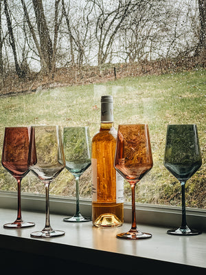Multicolor Wine Glasses Set of 6