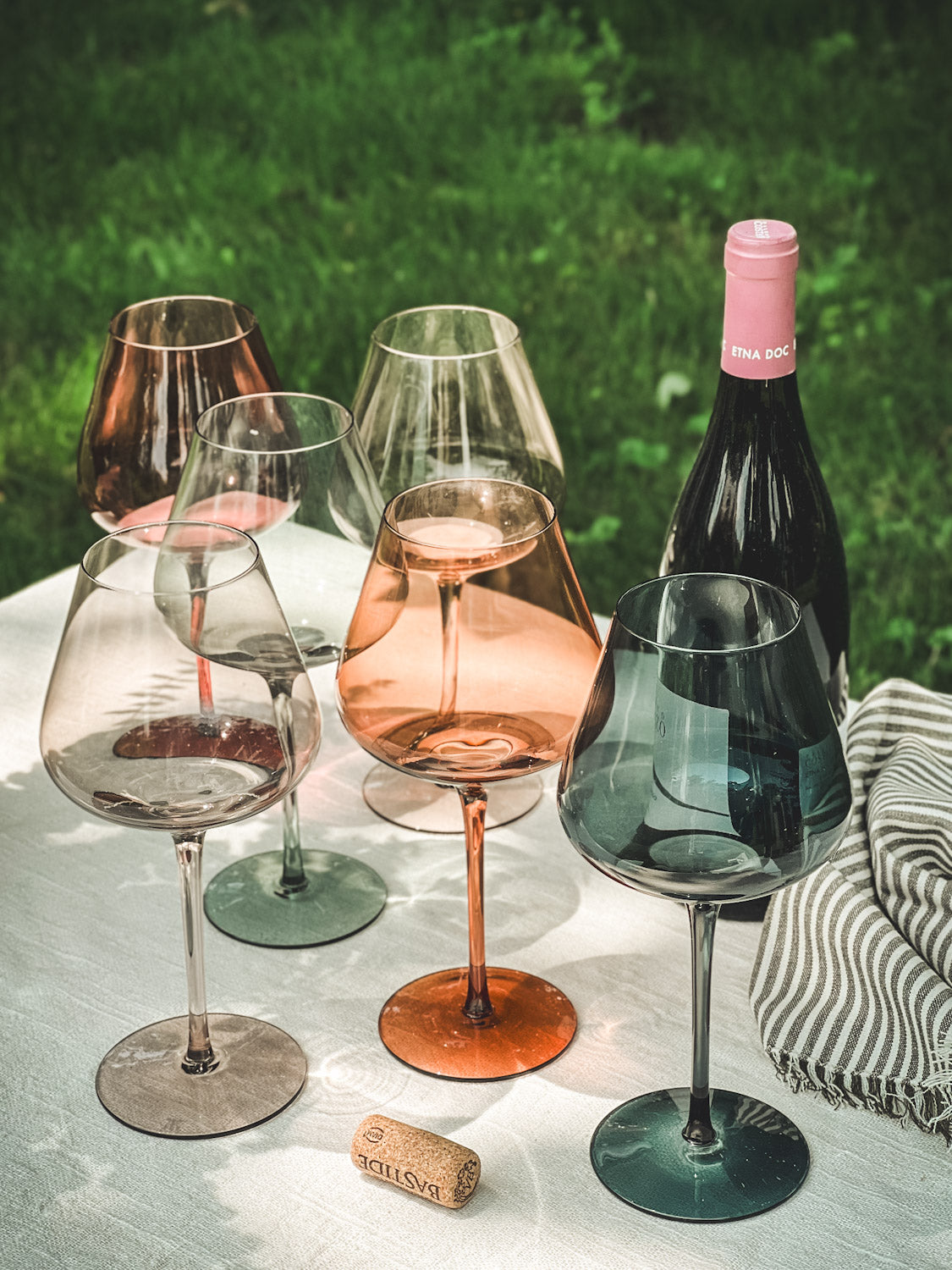 Multicolor Wine Glasses Set of 6